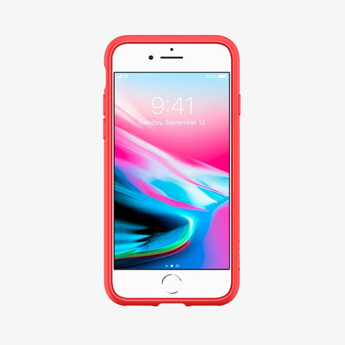 042CS20924 - iPhone SE Ultra Hybrid case in rose crystal showing the back